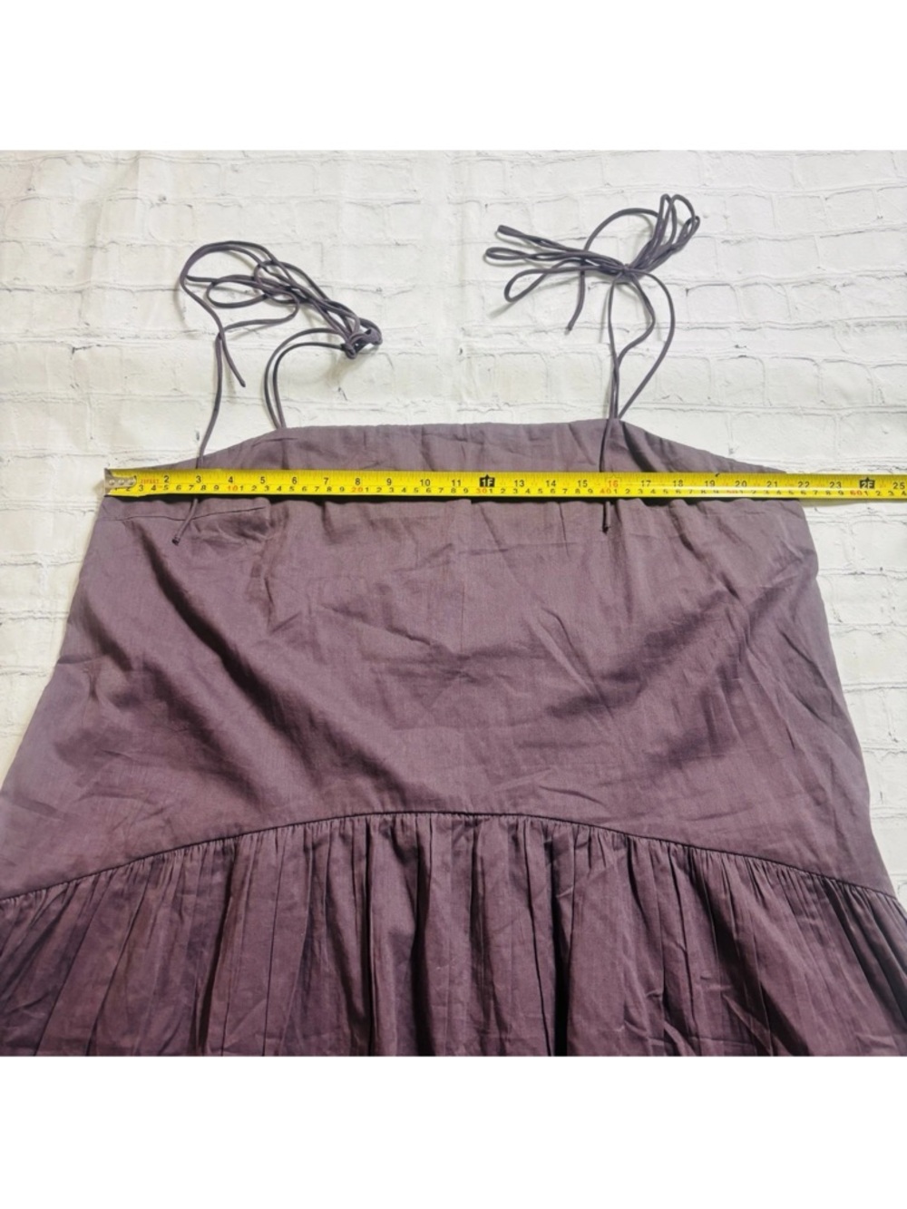 ASOS DESIGN Women’s Drop Waist Mini Dress ChocolatePlum Size 14 Spaghetti Straps - Picture 5 of 10